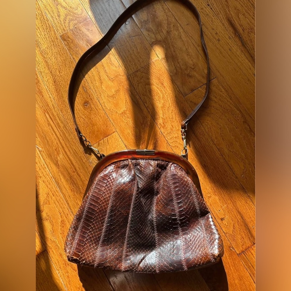 Vintage Brown Leather Shoulder/Crossbody Bag